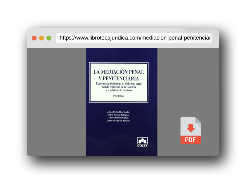 Vista previa del PDF del libro Mediacion penal y penitenciaria, la - experiencias de dialogo