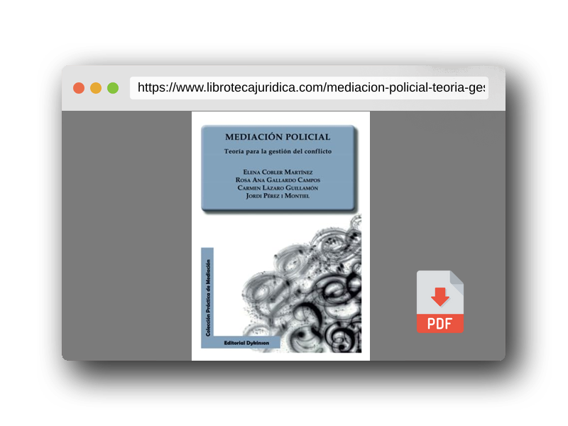 Vista previa del PDF del libro Mediación policial. Teoría para la gestión del conflicto (SIN COLECCION)