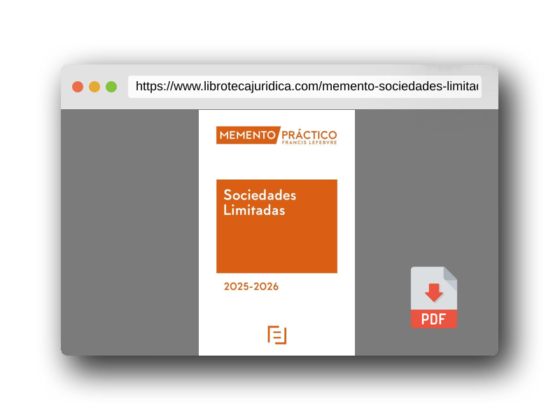 Vista previa del PDF del libro Memento Sociedades Limitadas 2025-2026 (MANUALES)
