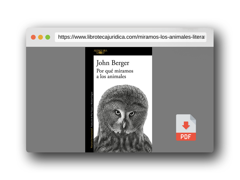 Vista previa del PDF del libro Por qué miramos a los animales (Literaturas)