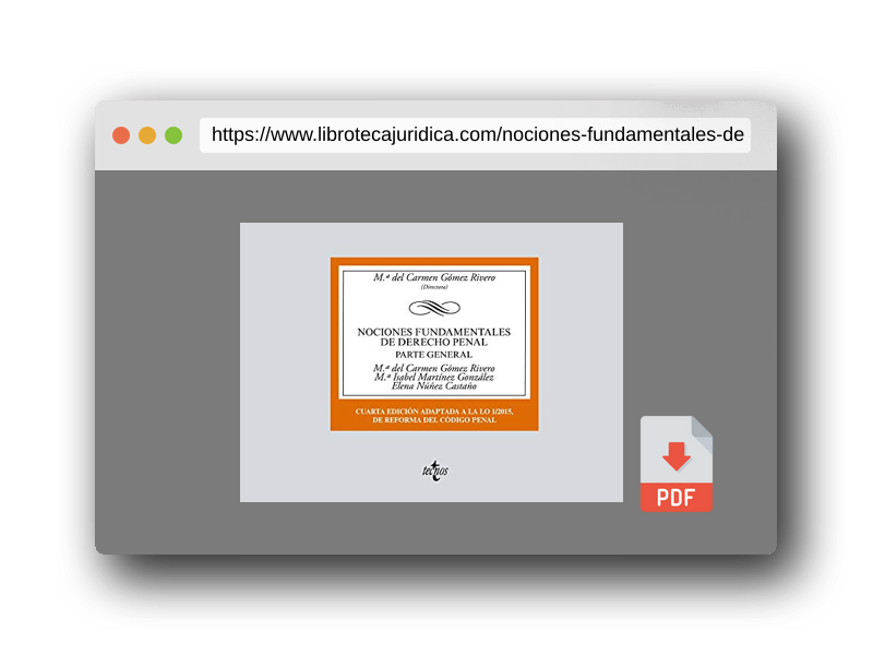 Vista previa del PDF del libro Nociones Fundamentales de Derecho Penal: Parte General (Derecho - Biblioteca Universitaria de Editorial Tecnos)