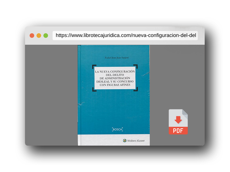 Vista previa del PDF del libro Nueva configuración del delito de administración desleal y su concurso con figur (FONDO)