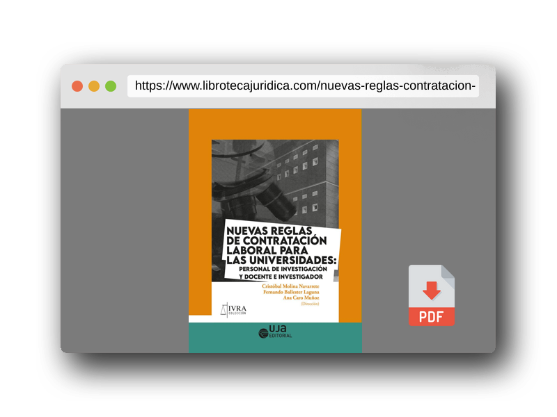 Vista previa del PDF del libro Nuevas reglas de contratación laboral para las universidades: personal de investigación y docente e investigador: 6 (Iura)
