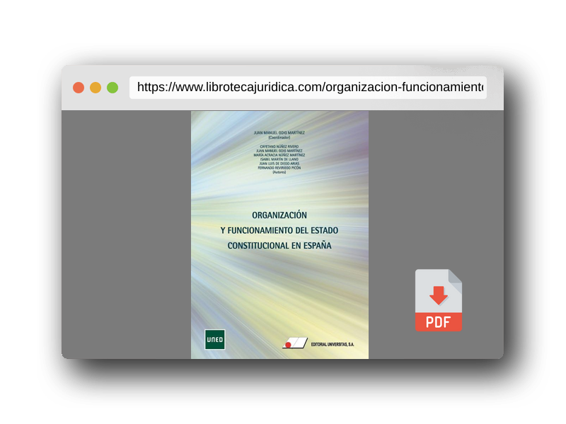Vista previa del PDF del libro Organización y funcionamiento del estado constitucional en España (FONDO)