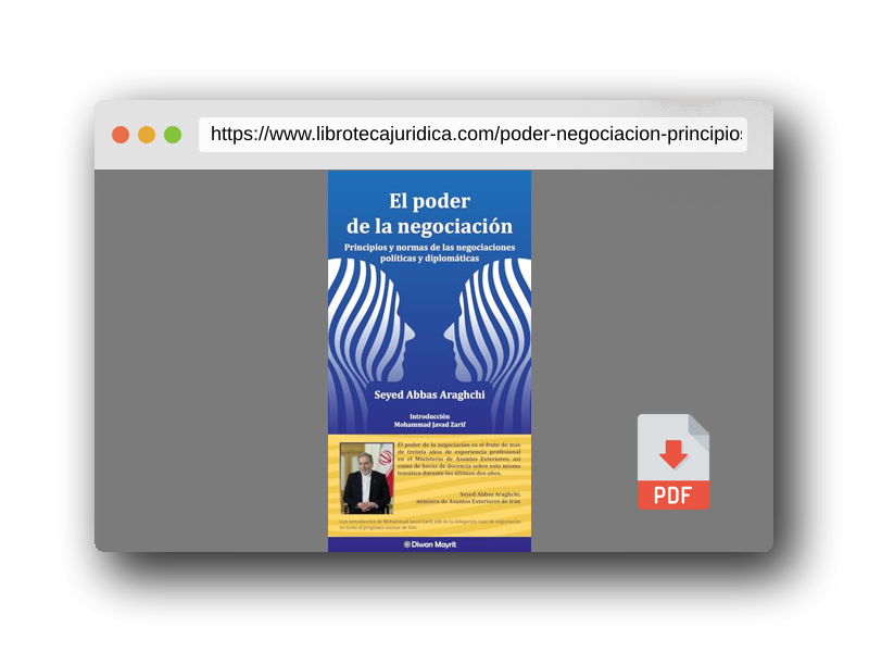 Vista previa del PDF del libro El poder de la negociación. Principios y normas de las negociaciones políticas y diplomáticas