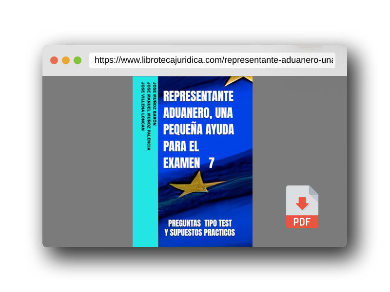 Vista previa del PDF del libro REPRESENTANTE ADUANERO, UNA PEQUEÑA AYUDA PARA EL EXAMEN 7