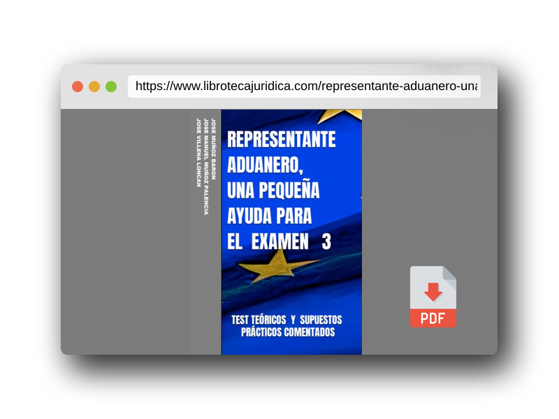 Vista previa del PDF del libro REPRESENTANTE ADUANERO, UNA PEQUEÑA AYUDA PARA EL EXAMEN 3