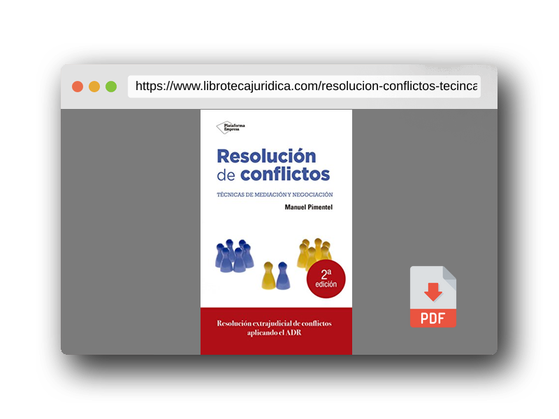 Vista previa del PDF del libro Resolucion De Conflictos: Técincas de mediación y negociación (EMPRESA)