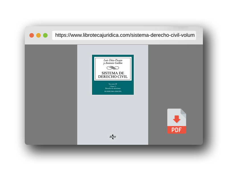 Vista previa del PDF del libro Sistema de Derecho Civil: Volumen IV (Tomo 2) Derecho de sucesiones (Derecho - Biblioteca Universitaria de Editorial Tecnos)