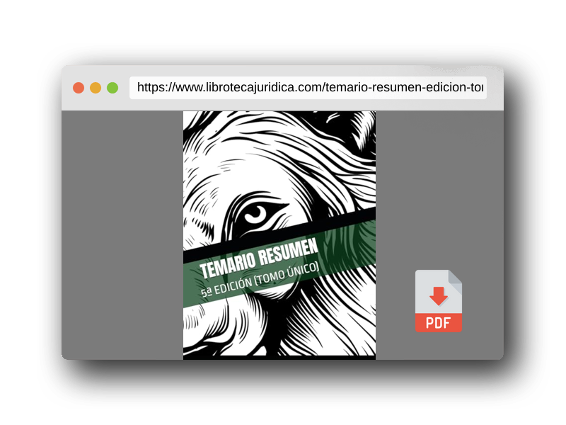 Vista previa del PDF del libro TEMARIO RESUMEN: 5ª EDICIÓN (TOMO ÚNICO)