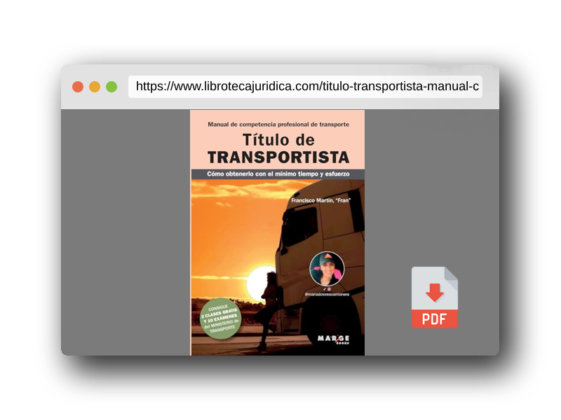 Vista previa del PDF del libro Título de transportista. Manual de competencia profesional de transporte: Cómo obtenerlo con el mínimo tiempo y esfuerzo: 0 (Gestión del transporte)
