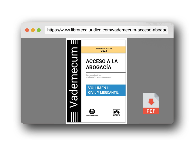 Vista previa del PDF del libro Vademecum Acceso a la abogacía. Volumen II. Parte específica civil-mercantil: Temario desarrollado de la materia civil-mercantil del examen de acceso a la abogacía: 1