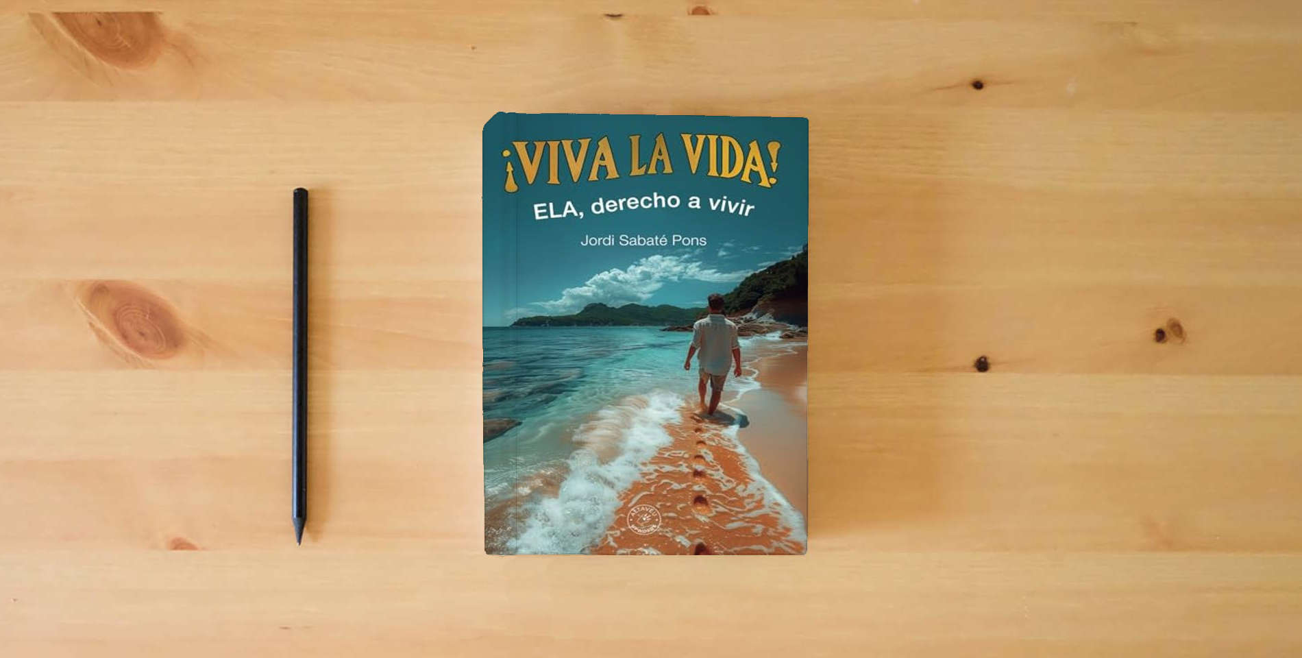 The book Viva la vida: ELA, derecho a vivir is on the table