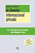 Portada del libro: Legislación básica de Derecho Internacional privado (Derecho - Biblioteca de Textos Legales)