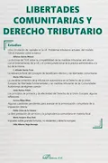 Portada del libro: Libertades comunitarias y derecho tributario: Monográfico revista Nueva Fiscalidad. 2023 (SIN COLECCION)
