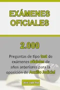 Portada del libro: Oposiciones Auxilio Judicial: Recopilación de Preguntas de Test de Exámenes Oficiales Reales para preparar la Oposición