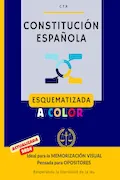 Portada del libro: Constitución Española (Ilustrado): Esquematizada a color | Para Opositores | Gran formato