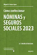 Portada del libro: Cómo confeccionar nóminas y seguros sociales 2023 (Deusto)