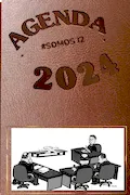 Portada del libro: Agenda #SomosJ2 2023-2024│Semana vista -Agenda escritorio del año judicial 2023 2024 - Agenda negra │Agenda semana vista 16 meses │Planificador diario ... Tu Herramienta Esencial en el Año Judicial