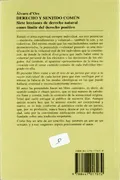 Portada del libro: Derecho y Sentido Común (Cuadernos)