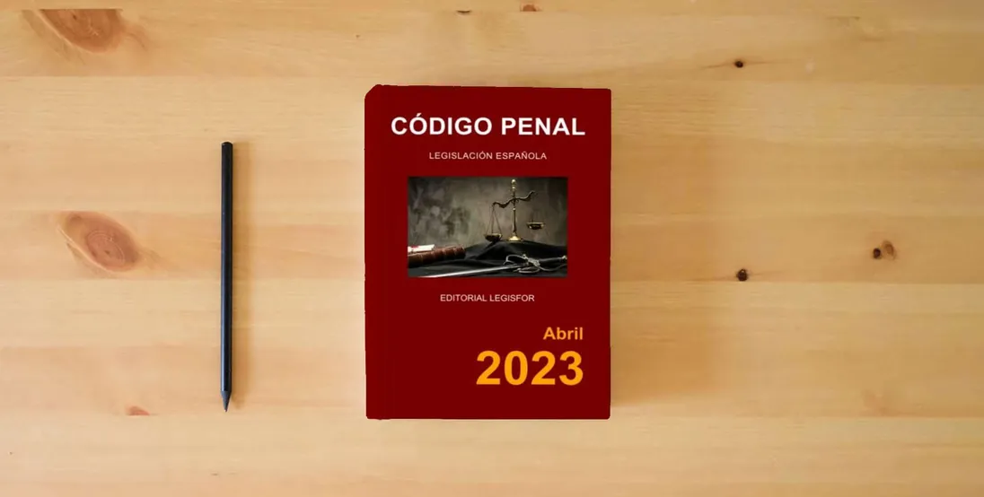 The book Código Penal} is on the table