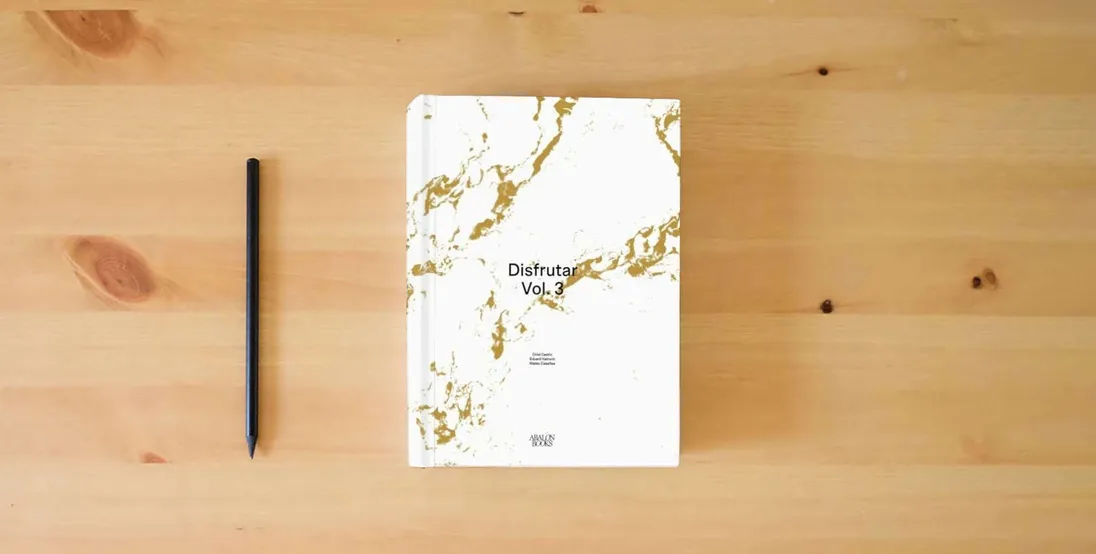 The book Disfrutar Volumen 3: 2021-2023} is on the table