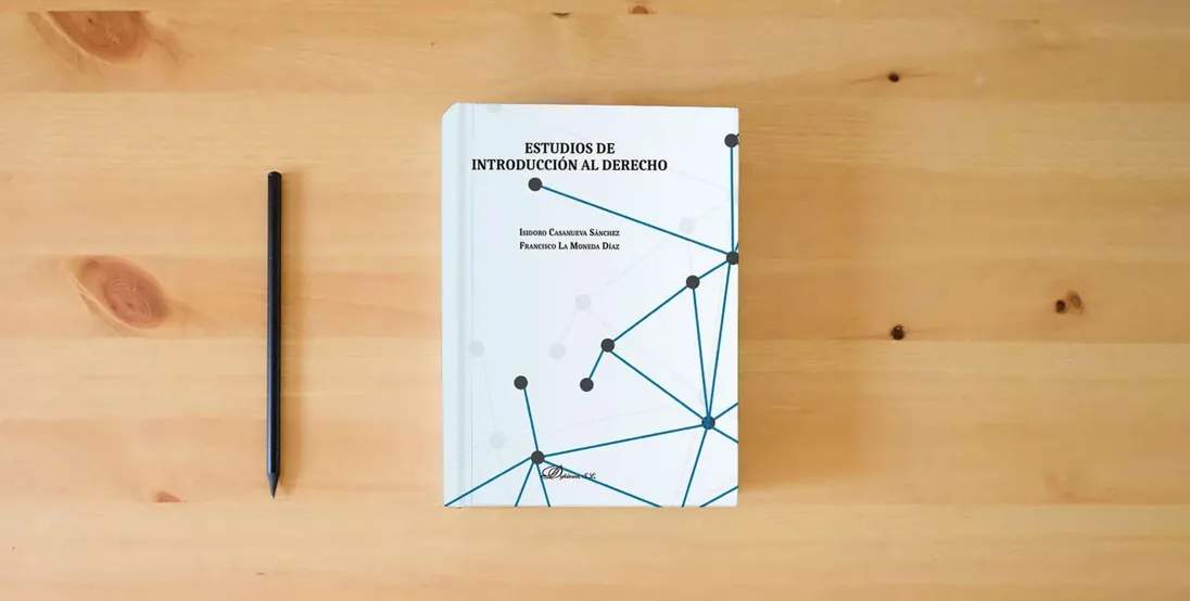 The book Estudios de introducción al derecho (SIN COLECCION)} is on the table