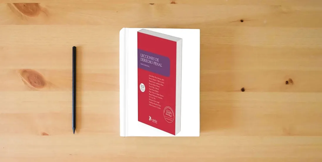 The book LECCIONES DE DERECHO PENAL. PARTE ESPECIAL (MANUALES)} is on the table