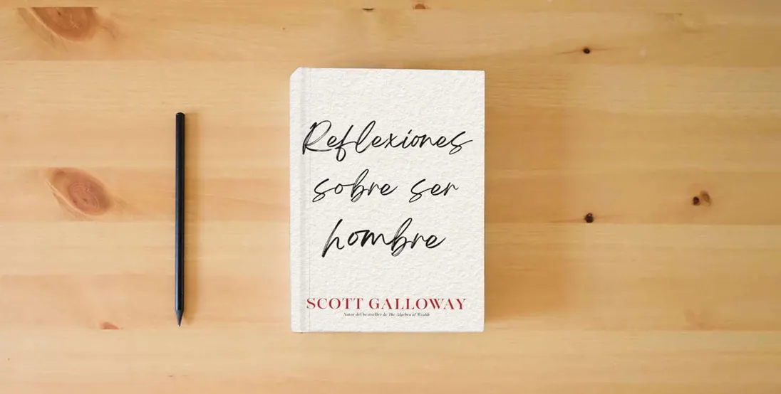 The book Reflexiones sobre ser hombre, Spanish-language edition of Notes on Being a Man} is on the table