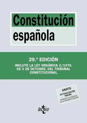 Portada del Libro: Constitución Española (Derecho - Biblioteca de Textos Legales)