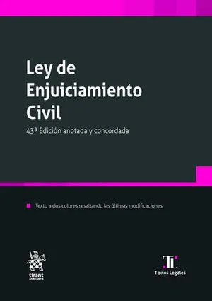 Portada del Libro: Ley de Enjuiciamiento Civil 43ª Edición anotada y concorda: 1 (Textos Legales)