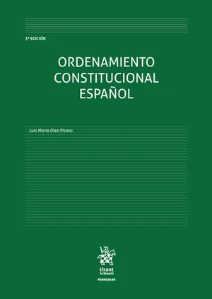 Portada del Libro: Ordenamiento Constitucional Español 3ª Edición: 1 (Manuales de Derecho Constitucional)