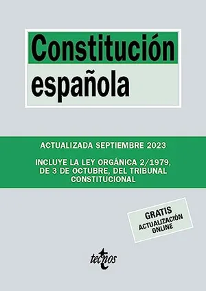 Portada del Libro: Constitución Española (Derecho - Biblioteca de Textos Legales)