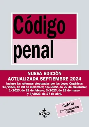 Portada del Libro: Código Penal: Ley Orgánica 10/1995, de 23 de noviembre (Derecho - Biblioteca de Textos Legales)