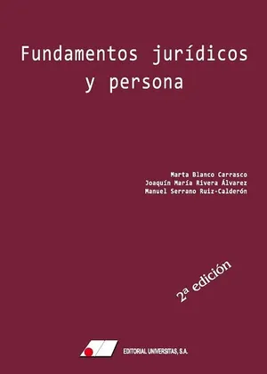 Portada del Libro: Fundamentos jurídicos y persona (FONDO)