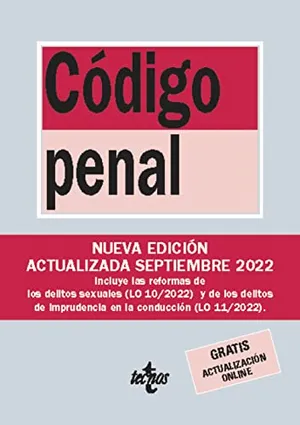 Portada del Libro: Código Penal: Ley Orgánica 10/1995, de 23 de noviembre (Derecho - Biblioteca de Textos Legales)