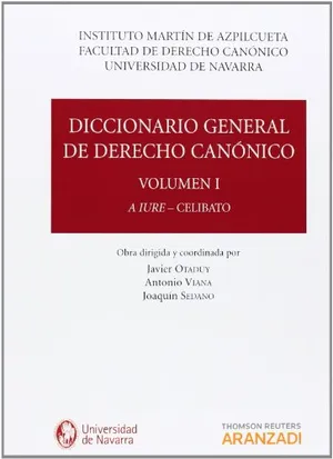 Portada del Libro: Diccionario General de Derecho Canónico (Tomos I a VII)