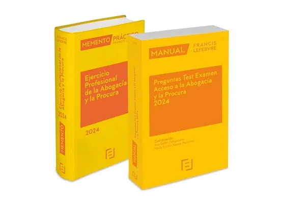 Portada del Libro: Pack Memento Ejercicio Profesional de la Abogacía 2024 + Manual Preguntas Test Examen Acceso a la Abogacía 2024 (MEMENTO PRACTICO)