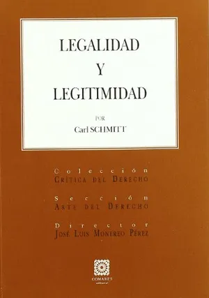 Portada del Libro: LEGALIDAD Y LEGITIMIDAD (SIN COLECCION)