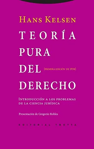 Portada del Libro: Teoría Pura Del Derecho. Introducción A Los Problemas De La Ciencia Jurídica. Primera Edición De 1934 (ESTRUCTURAS Y PROCESOS - DERECHO)