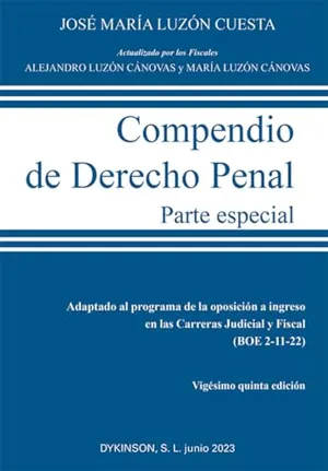 Portada del Libro: Compendio de Derecho Penal. Parte Especial. Edición 2023 (SIN COLECCION)