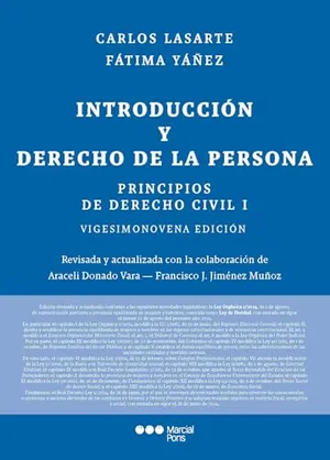Portada del Libro: Principios de Derecho civil. Tomo I: Tomo I: Introducción y Derecho de la persona 28.ª ed. (Manuales universitarios)
