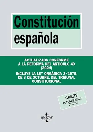 Portada del Libro: Constitución Española (Derecho - Biblioteca de Textos Legales)