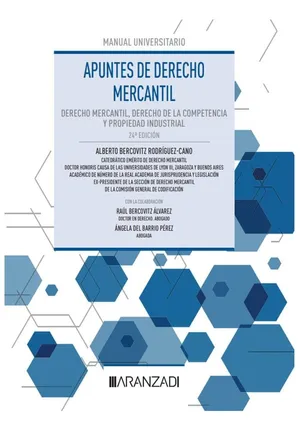 Portada del Libro: Apuntes de Derecho Mercantil: Derecho Mercantil, Derecho de la Competencia y Propiedad Industrial (Manuales)