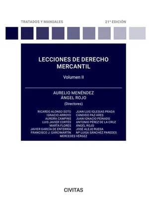 Portada del Libro: Lecciones de Derecho Mercantil Volumen II (Tratados y Manuales de Derecho)