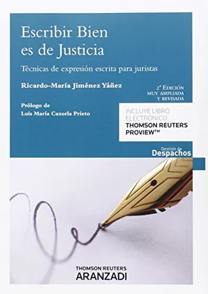 Portada del Libro: Escribir bien es de justicia: Técnicas de expresión escrita para juristas (Gestión de Despachos)