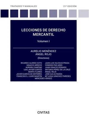 Portada del Libro: Lecciones de Derecho Mercantil Volumen I (Tratados y Manuales de Derecho)