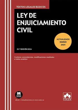 Portada del Libro: Ley de enjuiciamiento civil (25.ª EDICIÓN 2024) (Textos legales básicos)