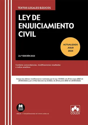 Portada del Libro: Ley de Enjuiciamiento Civil: Contiene concordancias, modificaciones resaltadas e índice analítico (Textos legales básicos)