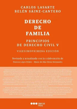 Portada del Libro: Principios de Derecho civil T.V: Tomo V: Derecho de familia 21ª ed. (Manuales Universitarios)
